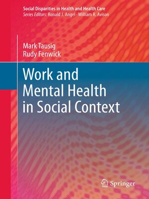 cover image of Work and Mental Health in Social Context